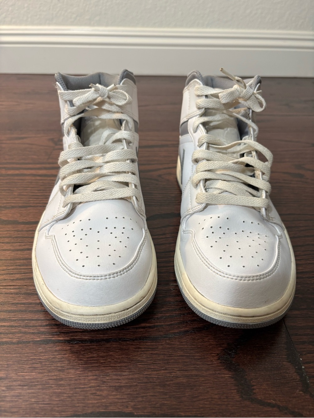 Jordan Air Jordan 1 Mid White Stealth Grey Sneakers Men’s US 12 - Picture 5 of 12